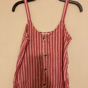 L Arizona Tank Top Red White